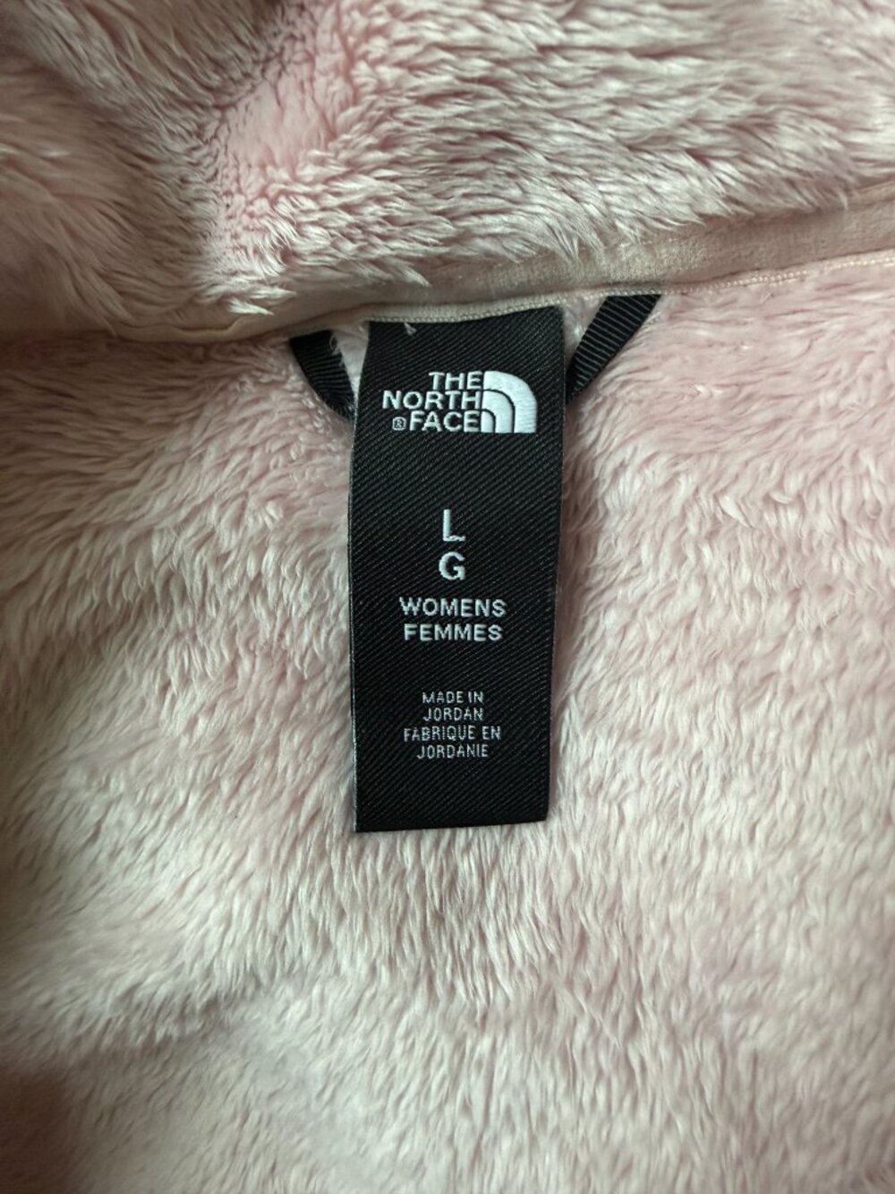 The North Face Women’s Pink Fuzzy Full Zip Jacket Large - Picture 6 of 7